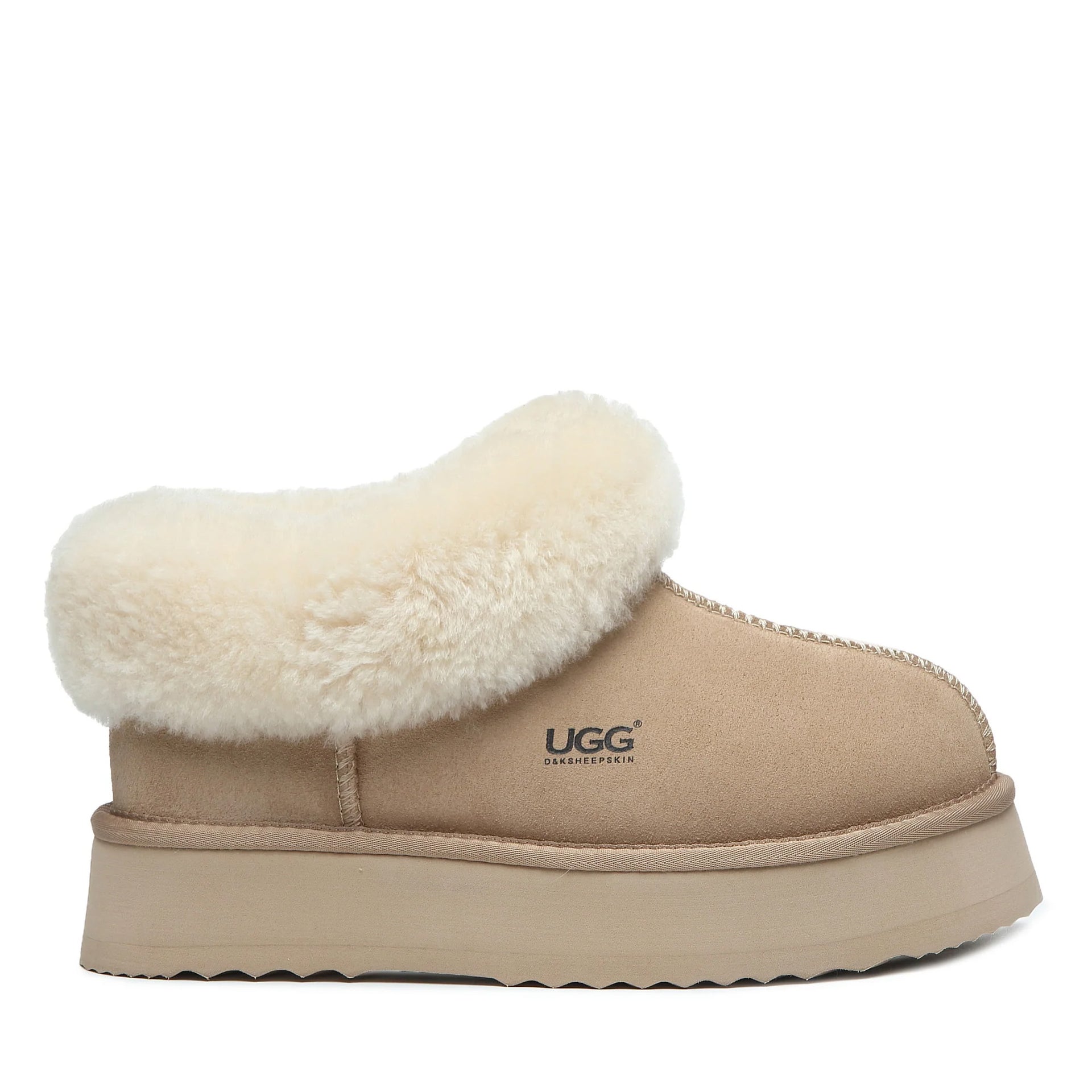 Platinum Platform Ugg Slippers