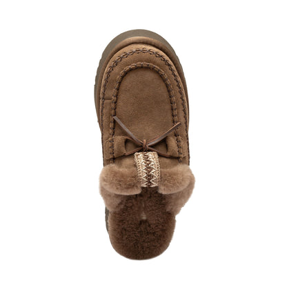 Lace Bow Platform Slippers