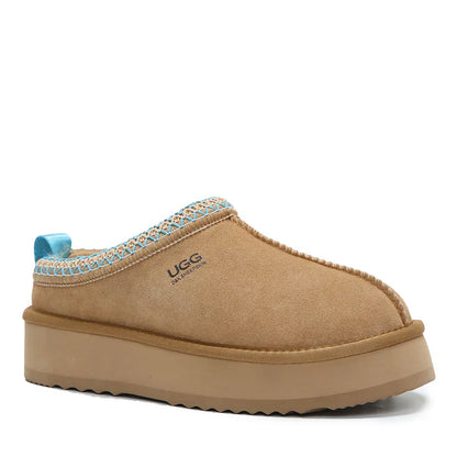 Platinum Tassie Platform Ugg Slippers