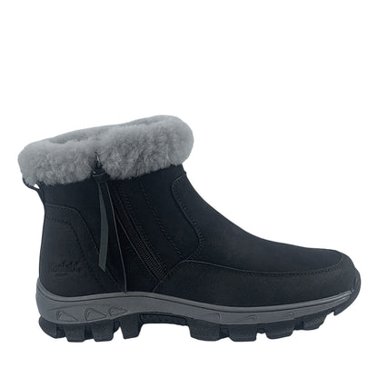 Evelyn Zip Fluffy Boots
