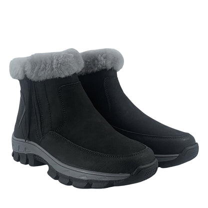 Evelyn Zip Fluffy Boots