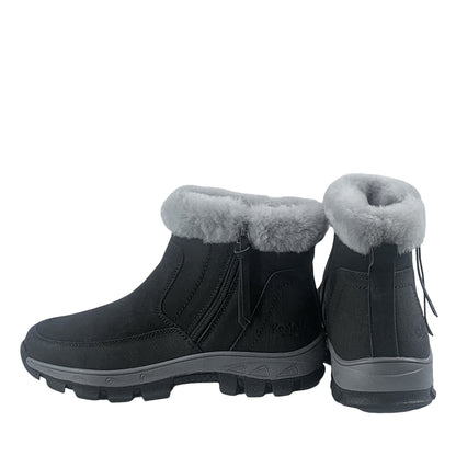Evelyn Zip Fluffy Boots