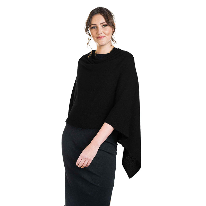 Black - Two way Poncho