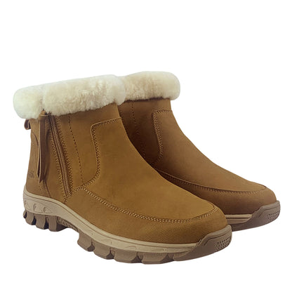 Evelyn Zip Fluffy Boots