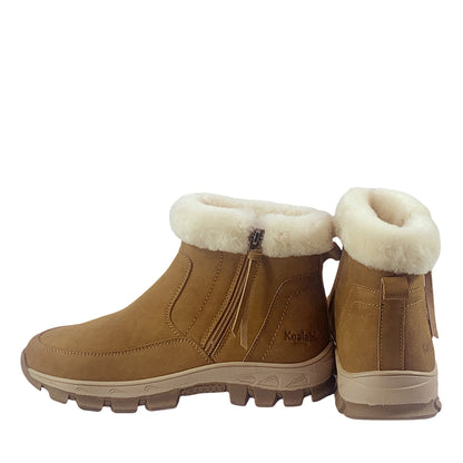 Evelyn Zip Fluffy Boots