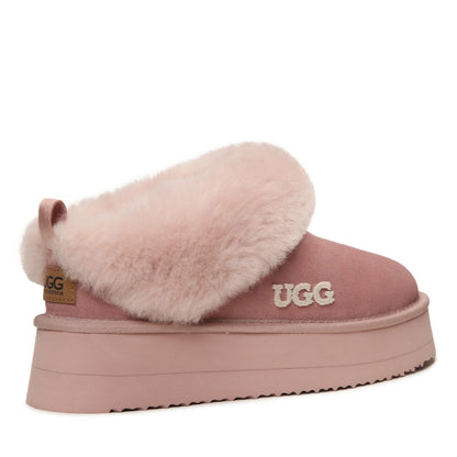 Fluffy Platform Ugg Slippers