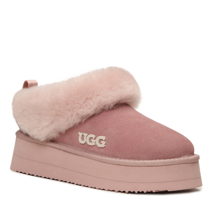 Fluffy Platform Ugg Slippers