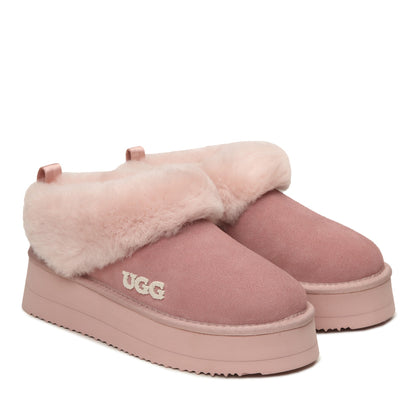 Fluffy Platform Ugg Slippers