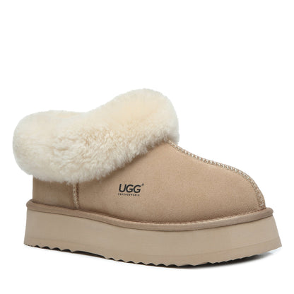 Platinum Platform Ugg Slippers