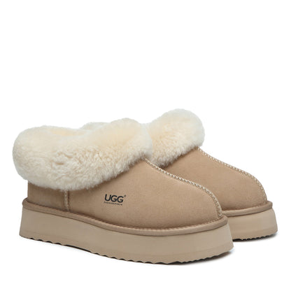 Platinum Platform Ugg Slippers