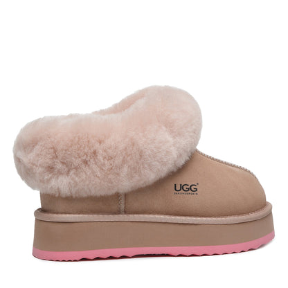 Platinum Platform Ugg Slippers