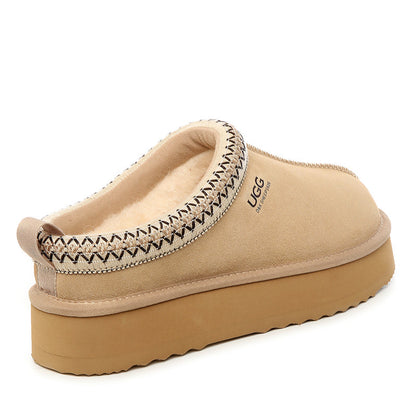 Platinum Tassie Platform Ugg Slippers