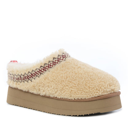 Fluffy Taz Platform Ugg Slippers