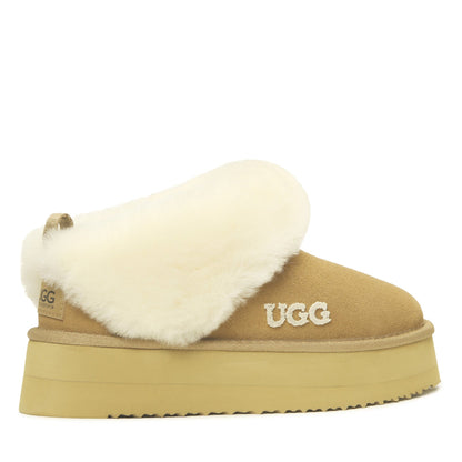 Fluffy Platform Ugg Slippers